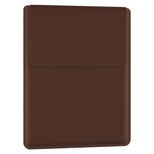 BVYA 12-13.3" Laptop Sleeve, PU Leather Laptop Case Compatible with MacBook Air 13 2018-2022 (M2 A2681 M1 A2337), Compatible with MacBook Pro 13 2016-2022 (M2 A2686 M1 A2338 A2251 A2289 A2159) - color: COFFEE, size: For 12-13.3 inches
