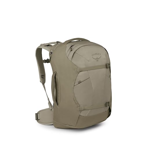 Osprey Farpoint 40L Men's Travel Backpack - Carry On Bag with Laptop Sleeve and Toiletry Pocket, Sawdust - color: Sawdust, style: 40l