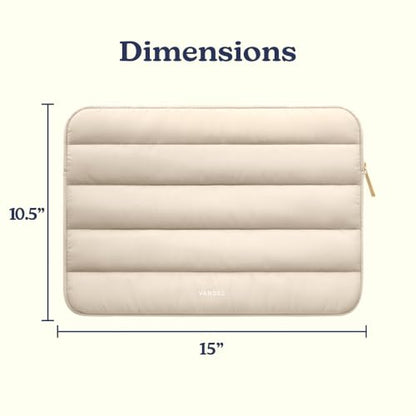 Vandel Puffy Laptop Sleeve 15-16 Inch, Laptop Case, MacBook Air Case - color: c. Sand, size: 15-16 Inch