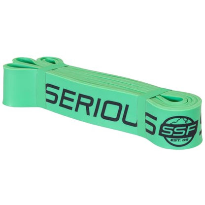 Serious Steel Fitness 37" Resistance Training Bands (Portable Exercise Band System Training Bands- Great for Individuals Looking for Tension Throughout The Exercise) - color: #4 Green (50-120 lbs.)
