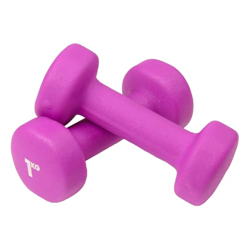 Fitness Mad Unisex's Neo Dumbbells - color: Purple, size: 1Kg