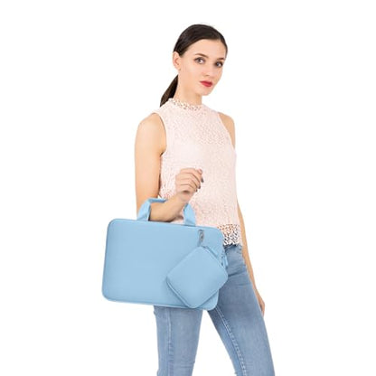 MOSISO Laptop Case 13.3 inch, 13-13.3 inch Laptop Sleeve Bag Compatible with MacBook Air/Pro 13 / Pro 14, HP Dell ASUS, Neoprene Carrying Computer Bag with Handle&Detachable Small Case, Air Blue - color: Air Blue, size: 13.3 inch