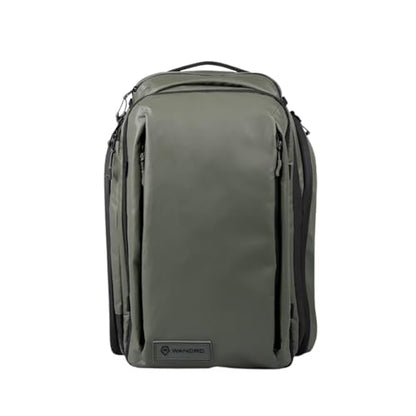 WANDRD TRANSIT Travel Backpack (35L): Expandable Carry-On Travel Backpack – Weather-Resistant, Laptop Compartment, Dual Side Access & Camera Cube Compatible Adventure Bag - color: Wasatch Green, style: 35l Travel Backpack