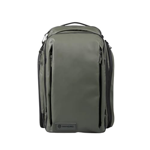 WANDRD TRANSIT Travel Backpack (35L): Expandable Carry-On Travel Backpack – Weather-Resistant, Laptop Compartment, Dual Side Access & Camera Cube Compatible Adventure Bag - color: Wasatch Green, style: 35l Travel Backpack