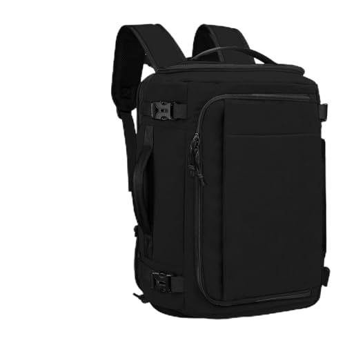 Carry On Travel Backpack with Shoe Compartment Flight Approved Laptop Backpack Expandable Work Business Backpack for Women Men Casual Daypack, Black - color: Black, style: A