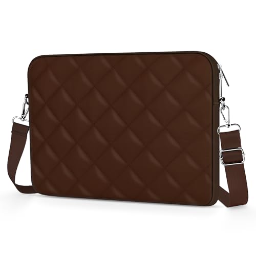 Puffy Quilted Laptop Sleeve with a Removable Shoulder Strap Compatible with MacBook Air 13 inch M2 A2681 M1 A2337 A2179 A1932 2023-2018/Pro 13 M2 M1 A2338 A2251 A2289 A2159 A1989 A1706 A1708 - color: Sleeve - Coffee, size: 13 inch