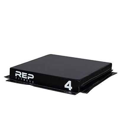REP Fitness Stackable Soft Foam Plyo Box Set, Adjustable Plyometric Jump Box for Home Gym Workouts, Plyometric Jumping Platform for Exercise, Step Training, HIIT & CrossFit - style: 4"