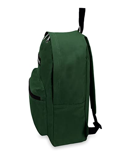 Everest Luggage Basic Backpack, Dark Green, Medium - color: Dark Green