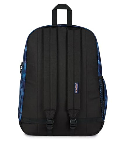 JanSport Cross Town Plus Backpack - Large Main Compartment, Side Water Bottle Pocket, 15-Inch Padded Laptop Sleeve - Ghostly Florals - color: Ghostly Florals Navy/Purple/Pink