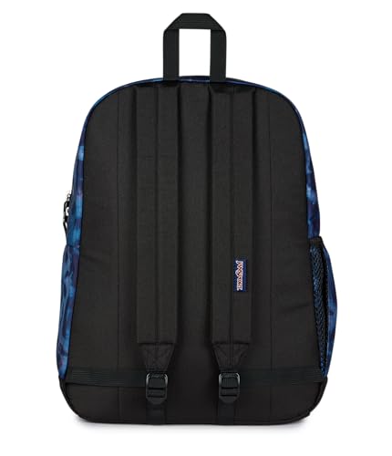 JanSport Cross Town Plus Backpack - Large Main Compartment, Side Water Bottle Pocket, 15-Inch Padded Laptop Sleeve - Ghostly Florals - color: Ghostly Florals Navy/Purple/Pink