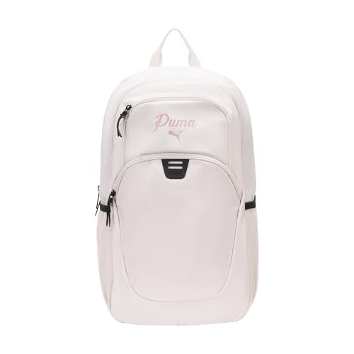 PUMA Women's Poppy Backpack in Memory Cloth with Laptop Sleeve, Luggage Strap & Water Bottle Pockets, Jasmine Flower/Rosy Outlook, One Size - color: Jasmine Flower/Rosy Outlook, style: Poppy Backpack in Memory Cloth With Laptop Sleeve, Luggage Strap & Wat
