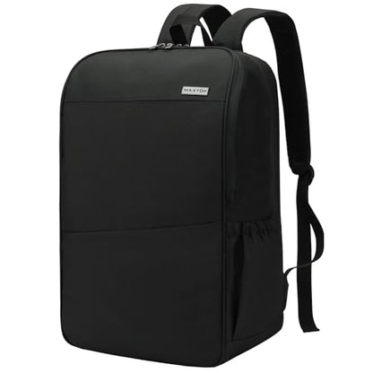 MAXTOP Travel Laptop Backpack Business Anti-theft Backpacks[Water Resistant] College Bookbag Fits 18.4 Inch Laptop - color: Iron Black, size: 18.4 inch, style: Daypack Backpacks