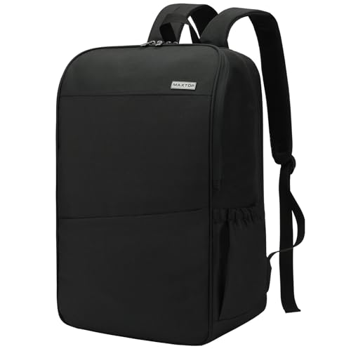MAXTOP Travel Laptop Backpack Business Anti-theft Backpacks[Water Resistant] College Bookbag Fits 18.4 Inch Laptop - color: Iron Black, size: 18.4 inch, style: Daypack Backpacks