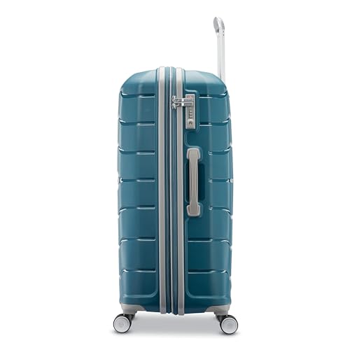 Samsonite Freeform Hardside Expandable with Double Spinner Wheels, Checked-Large 28-Inch, Dark Teal - color: Dark Teal, size: Checked-Large Spinner