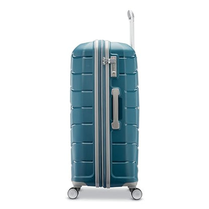 Samsonite Freeform Hardside Expandable with Double Spinner Wheels, Checked-Large 28-Inch, Dark Teal - color: Dark Teal, size: Checked-Large Spinner