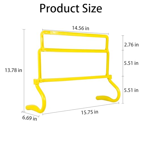 4 Height Adjustable Speed Training Hurdles Fitness & Speed Training Equipment - color: Set of 10
