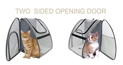 Pet Carrier Backpack, Ventilated and Breathable for Cats Dogs, Collapsible Designed for Travel, Hiking & Outdoor Use Black - color: Black
