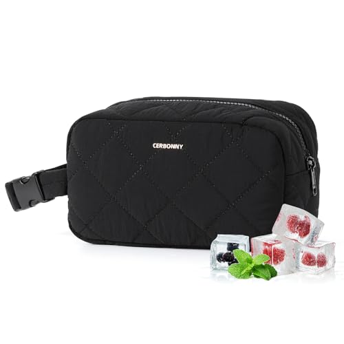 Freezable Lunch Bag,Freezable Snack Bag,Mini Cooler Bag for Travel/Work/School,Small Insulated Bag,Small Cooler Lunch Box with Ice Packs,Insulated Snack Bag,Freezable Snack Box with Handle Buckle - color: S-Black