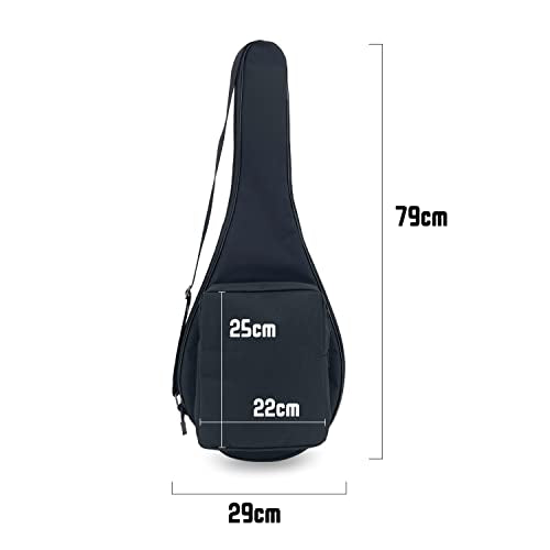 Tennis Bag Lightweight and Padded Tennis Rackets Cover with Adjustable Shoulder Strap - color: Black-Pocket, size: 31"x11.4"