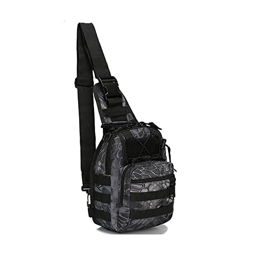 Outdoor Sports Hiking Sling Bag Shoulder Pack Camouflage Tactical Molle Combat Chest Bag - color: Typhoon