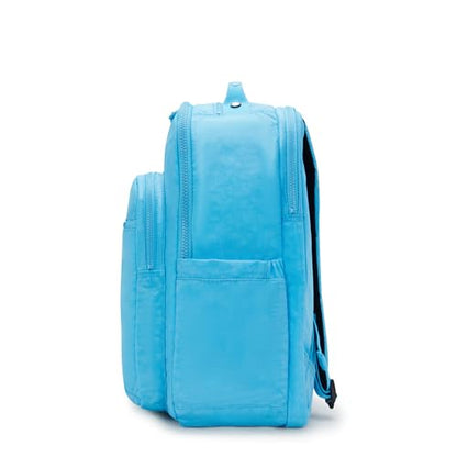 Kipling Women's Seoul Extra Large 17" Laptop Backpack, Durable, Roomy with Padded Shoulder Straps, Built-In Protective Sleeve - color: Powder Blue, size: Large
