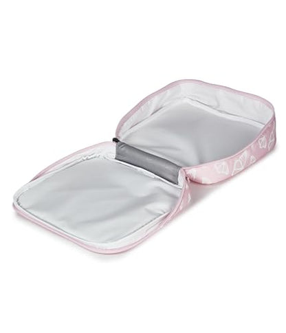 JanSport Lunch Break Insulated Cooler Bag - Leakproof Picnic Tote, Flutter By - color: Flutter By Pink Ice/White/Pink Ice