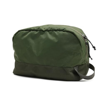 Travel Toiletry Bag 8L, Large Packing Cube with Waterproof TPU Wet/Dry Compartment - color: Medium Olive, size: 8L