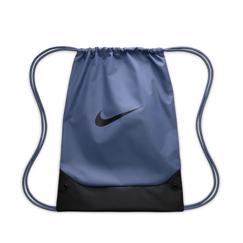 Nike Unisex Adult Gameday Brasilia X Drawstring Bag Backpack (18L) | Mens and Womens - color: Diffused Blue/Black/Black, size: One Size