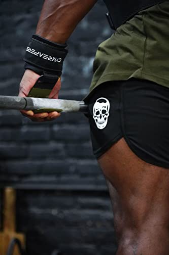 Gymreapers Weight Lifting Hooks (Pair), Heavy Duty Power Wrist Straps Hand Grip Support For Deadlifts, Pull Ups, Shrugs - Gym Gloves For Men and Women - color: OD Green