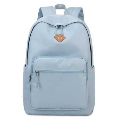 Lohol Classic Backpack for School Travel College, Durable Water Resistant Bookbag (Blue) - color: Blue