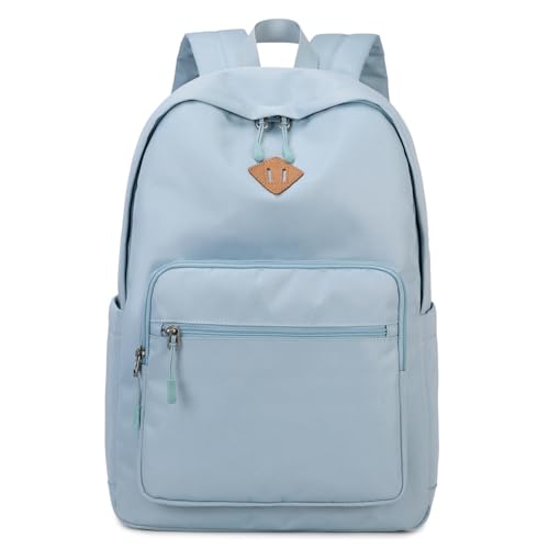 Lohol Classic Backpack for School Travel College, Durable Water Resistant Bookbag (Blue) - color: Blue