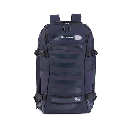 Hedgren TRIP LARGE Travel Backpack – Expandable, Water-Repellent RPET, Carry-On with RFID Protection, Laptop & Clothing Compartments, Rain Cover & Smart Sleeve - 36.2 L (Peacoat Blue) - color: Peacoat Blue