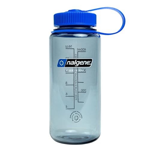 Nalgene Sustain Tritan BPA-Free Water Bottle Made with Material Derived from 50% Plastic Waste (using ISCC certified mass balance), 16 OZ, Wide Mouth,Grey (Pack of 6) - color: Grey, size: 16 Ounces (Pack of 6)