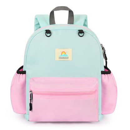 STEAMEDBUN Toddler Backpack for Girls 2-4: Kids Backpack Boys Girls - Preschool Kindergarten Daycare Backpacks - 12 inch - color: Pink&light Green, size: MINI - Age 2-4 (12"H)