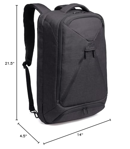 Knack Series 1 Large Travel Backpack, 17-Inch Laptop, Expandable 30L-46L - color: Black, size: Large Backpack