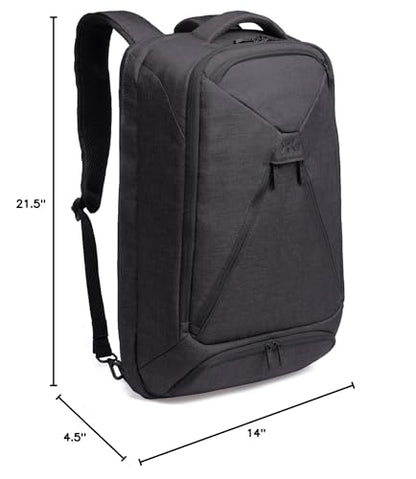 Knack Series 1 Large Travel Backpack, 17-Inch Laptop, Expandable 30L-46L - color: Black, size: Large Backpack