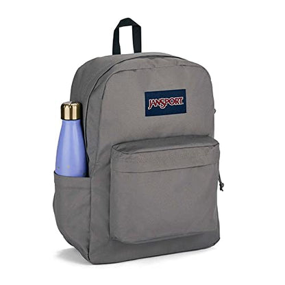 JanSport SuperBreak Plus Backpack with Padded 15-inch Laptop Sleeve and Integrated Bottle Pocket - Spacious and Durable Daypack for Work and Travel - Graphite Grey - color: Graphite Grey