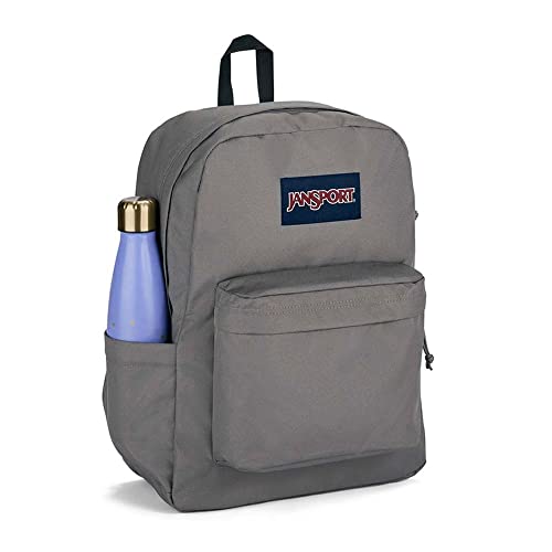JanSport SuperBreak Plus Backpack with Padded 15-inch Laptop Sleeve and Integrated Bottle Pocket - Spacious and Durable Daypack for Work and Travel - Graphite Grey - color: Graphite Grey