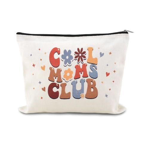 Cool Mom Club Bag Gift Mothers Day Gifts for Mom from Daughter Son New Mom Essentials Must Haves Mother Cosmetic Pouch Mother Travel Makeup Toiletry Bag Mama Christmas Birthday Gift Idea Mommy Present - color: Cool Mom Club Bag Gift