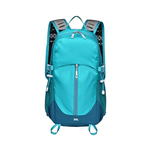 25L Hiking Backpack with Hydration Compartment Water Resistant Outdoor Daypack with Rain Cover Breathable Back System for Outdoor Travel Camping Daily Use Blue - color: Blue