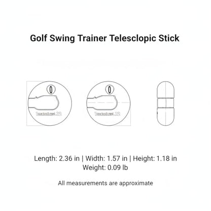 Telescopic Golf Swing Trainer Stick for Indoor Practice - Portable Compact Training Aid