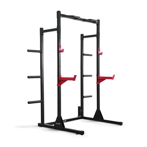 Cap Barbell Power Rack with Pull Up Bar & Attachments - Multiple Colors - color: BLACK
