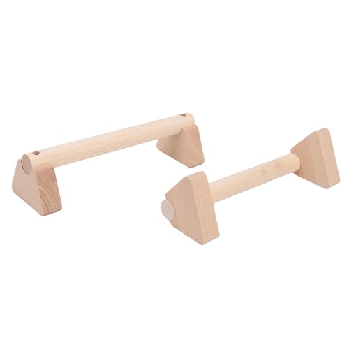 2Pcs Beech Wood Push Up Bars, Versatile Design for Inverted Push Ups Parallel Bar Support Balance Beam, with Anti Slip Hand Rubbers, for Home Workout Training - size: 30cm