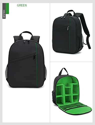 Digital DSLR Camera Waterproof Sling Backpack Shoulder Bag For Unisex Hiking Traveling (Green) - color: Green