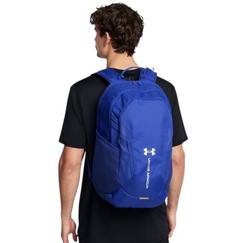 UA Hustle 6.0 Team Backpack by Under Armour - color: Royal-metallic Silver, size: OSFM