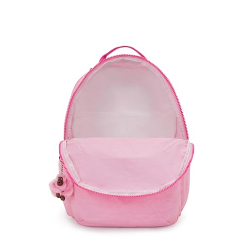 Kipling Women's Seoul Extra Large 17" Laptop Backpack, Durable, Roomy with Padded Shoulder Straps, Built-In Protective Sleeve - color: Pink Frosting, size: 13.5''L x 17.75''H x 9''D