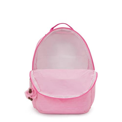 Kipling Women's Seoul Extra Large 17" Laptop Backpack, Durable, Roomy with Padded Shoulder Straps, Built-In Protective Sleeve - color: Pink Frosting, size: 13.5''L x 17.75''H x 9''D
