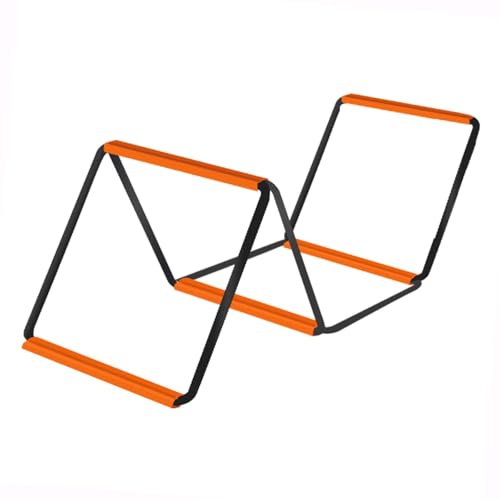 Agility Ladder Soccer Agility Ladder Football Speed Ladder Workout Agility Ladder Carbon Steel Foldable Suitable for Adults Athletes Coaches Team TRAI - size: 4 Grids No Bag