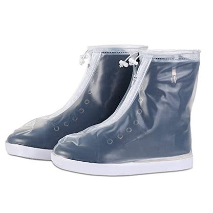 Zbyoujer Waterproof Shoe Covers - Boot Covers Shoe Covers for Rain Overshoes Reusable Over Shoes Galoshes Shoe Protectors with Waterproof Zipper Not-Slip Rain Shoe Covers for Women and Men - size: XXXL(Women 11-13,Men 9-12)