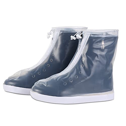 Zbyoujer Waterproof Shoe Covers - Boot Covers Shoe Covers for Rain Overshoes Reusable Over Shoes Galoshes Shoe Protectors with Waterproof Zipper Not-Slip Rain Shoe Covers for Women and Men - size: XXXL(Women 11-13,Men 9-12)